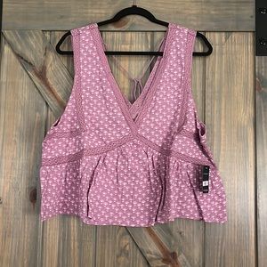 Women’s Lucky Brand Geo Lace Tank Size XL NWT